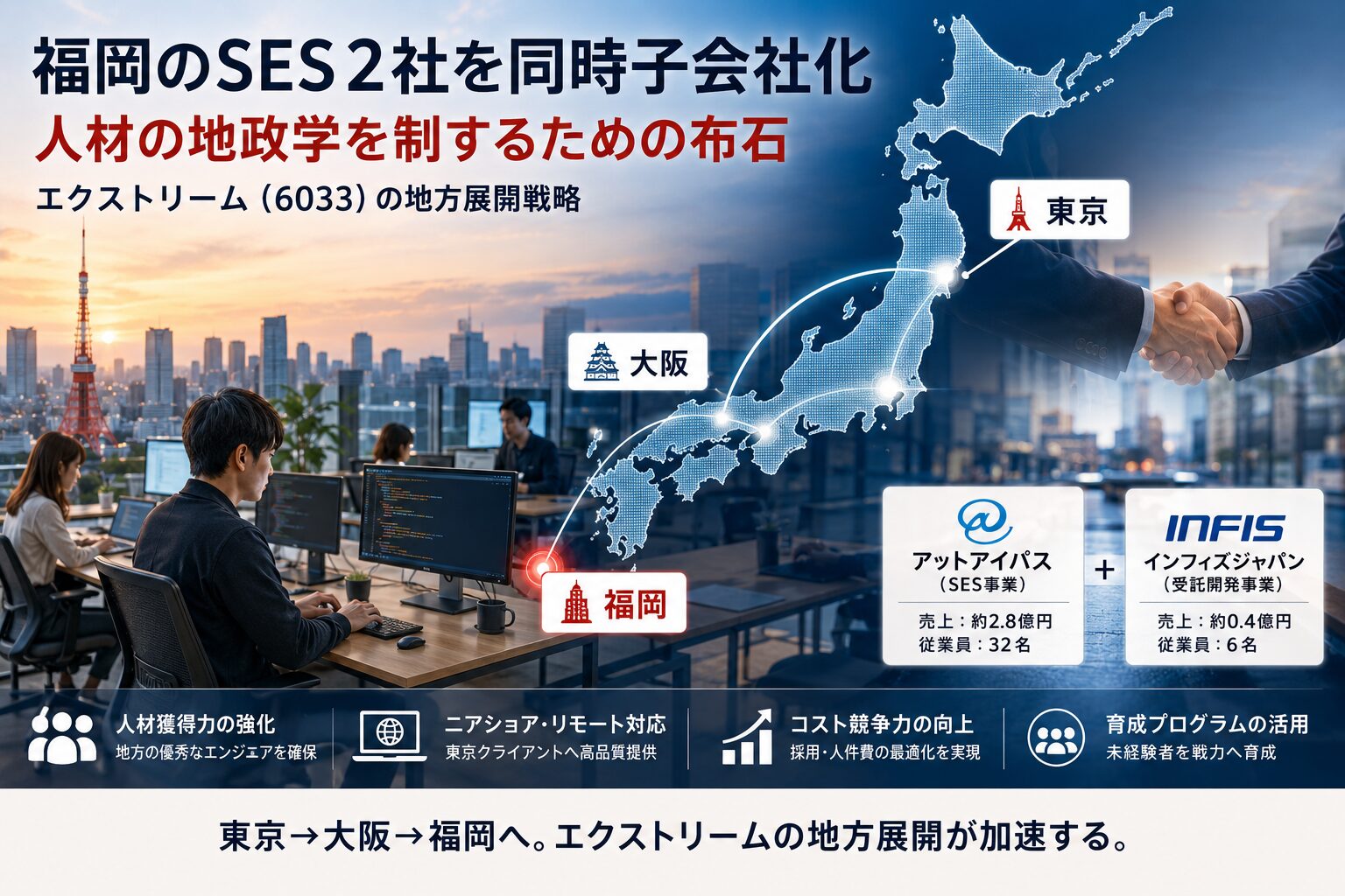 エクストリームによる地方展開M&Aのイメージ