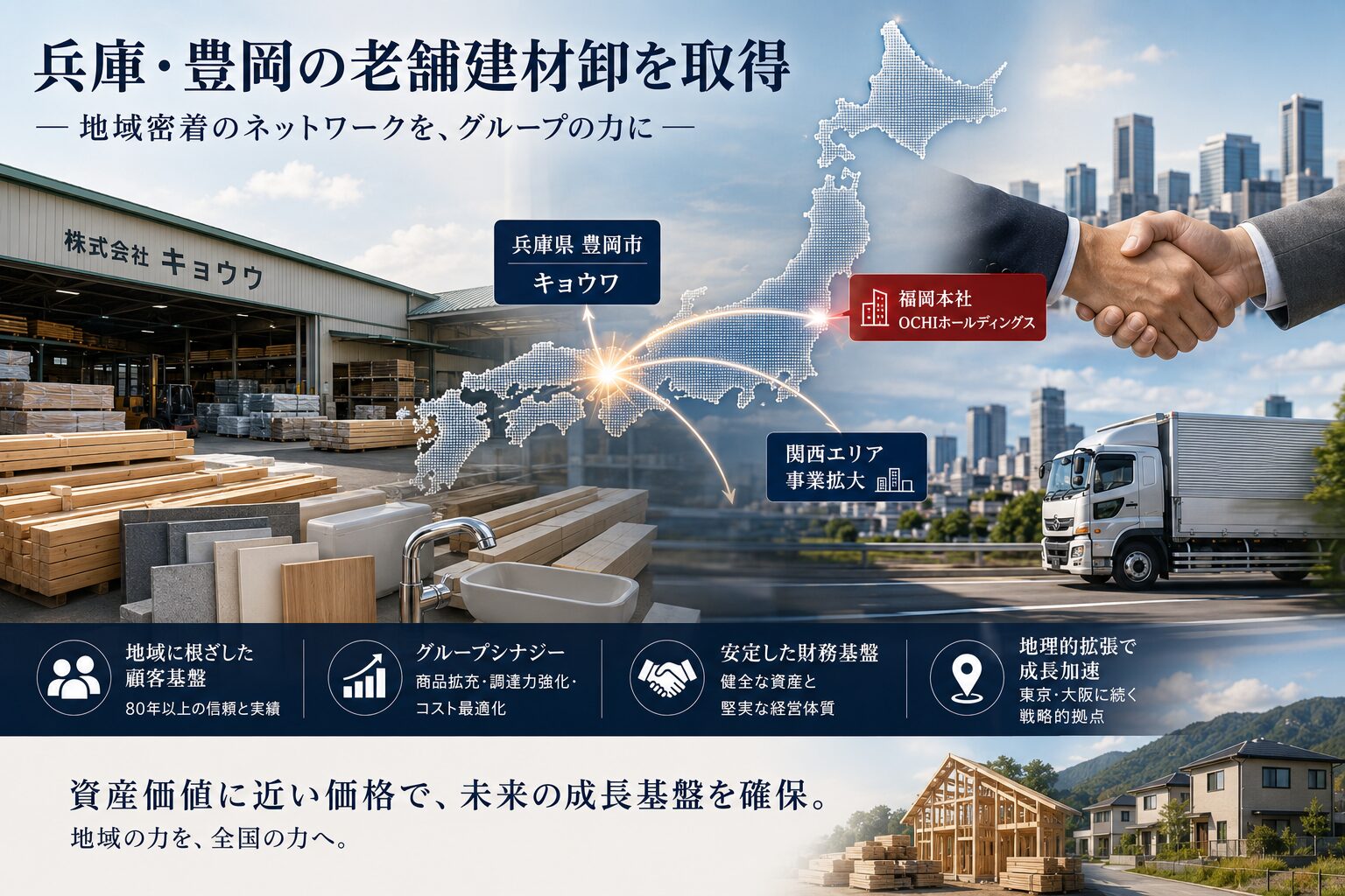 OCHIホールディングスによるキョウワ子会社化のイメージ